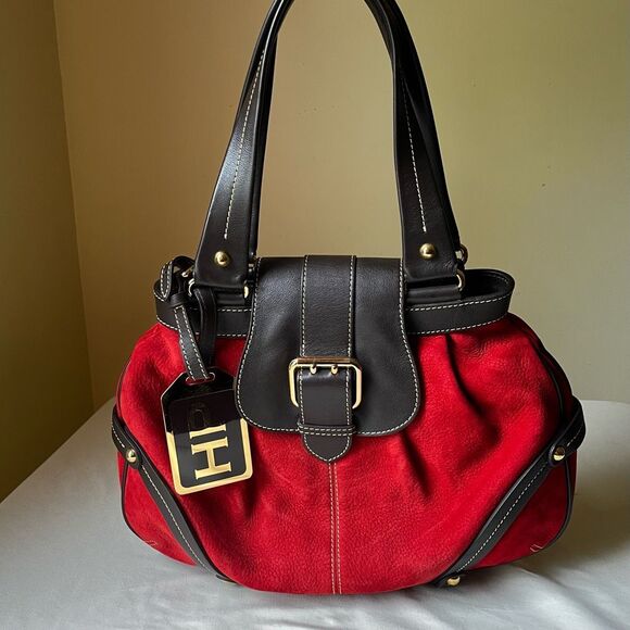 Dooney & Bourke Hayden Panettiere Red Suede Tote Bag Limited Edition Handbag - Picture 14 of 14